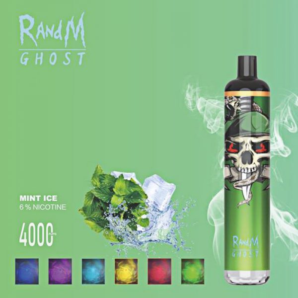 RandM Ghost Disposable Vape Pod Device Wholesale (RGB Lights 4000 Puffs) - Image 3