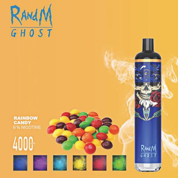 RandM Ghost Disposable Vape Pod Device Wholesale (RGB Lights 4000 Puffs) - Image 5