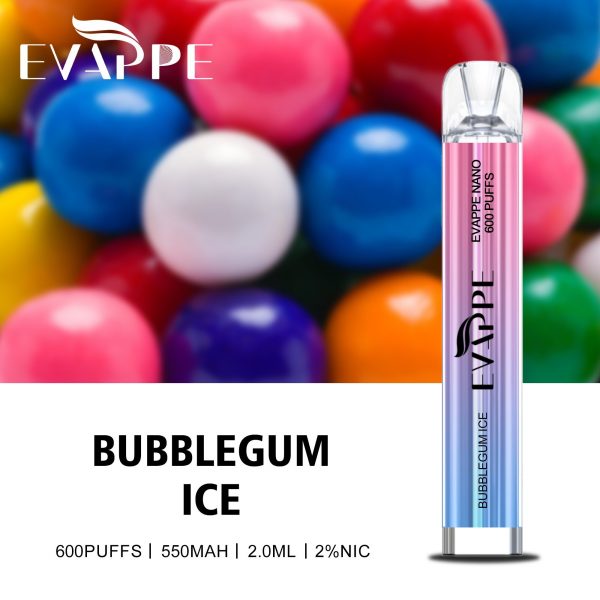 New Vape 600 Puffs Evappe Nano 20mg Nicotine Salt (2%) E-Liquid Disposable E Cigarette - Image 2
