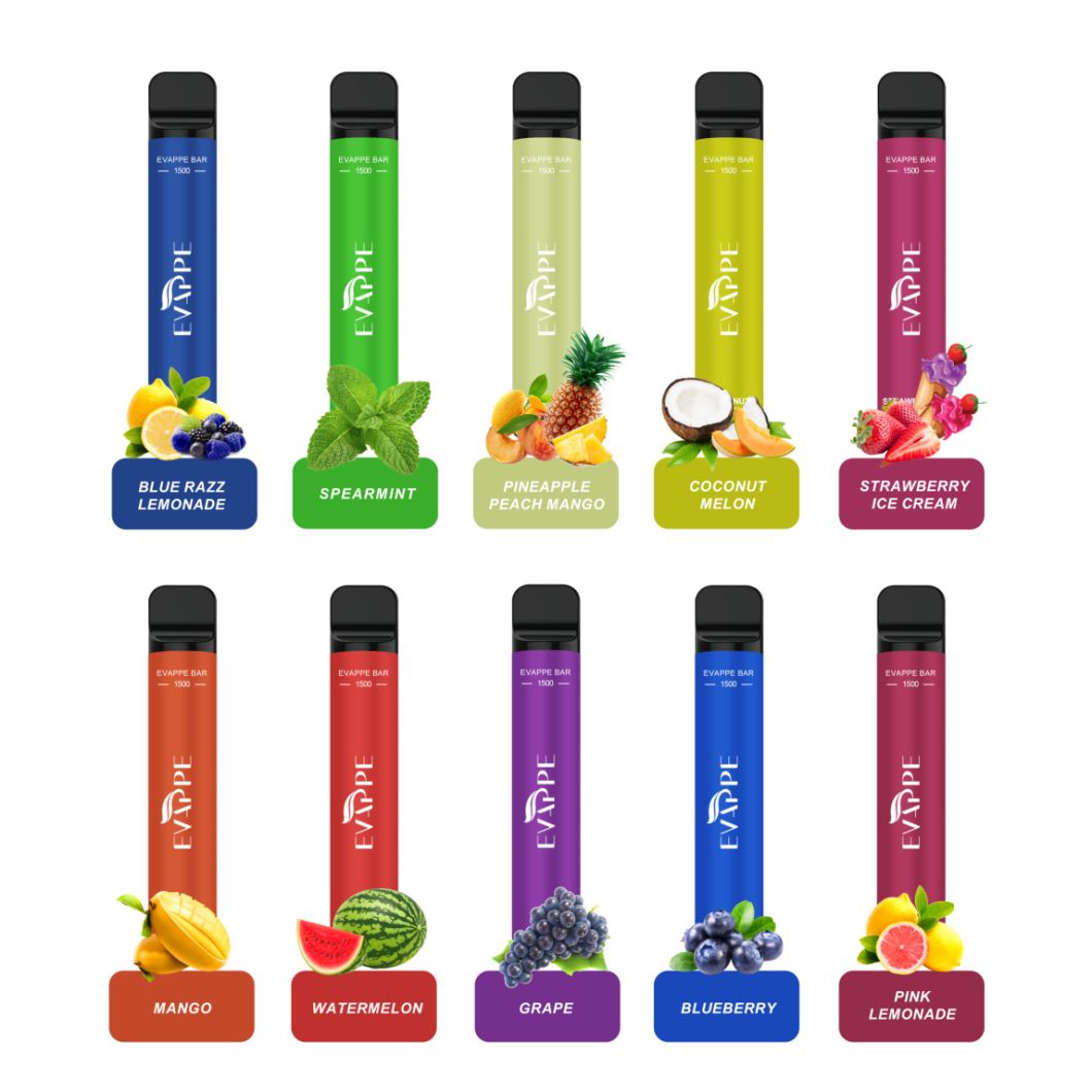 Evappe Bar Disposable Vape 1500 Puffs E Cigarette 850 mAh Vape Pen Bar XXL Vs Puff Plus