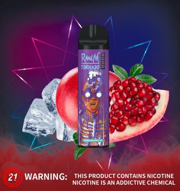 8000 Puffs Type-C Rechargeable Disposable Vape New Launched Leading Market Randm Tornado 0%, 2%, 3%, 5% Nicotine Disposable Vape - Image 3