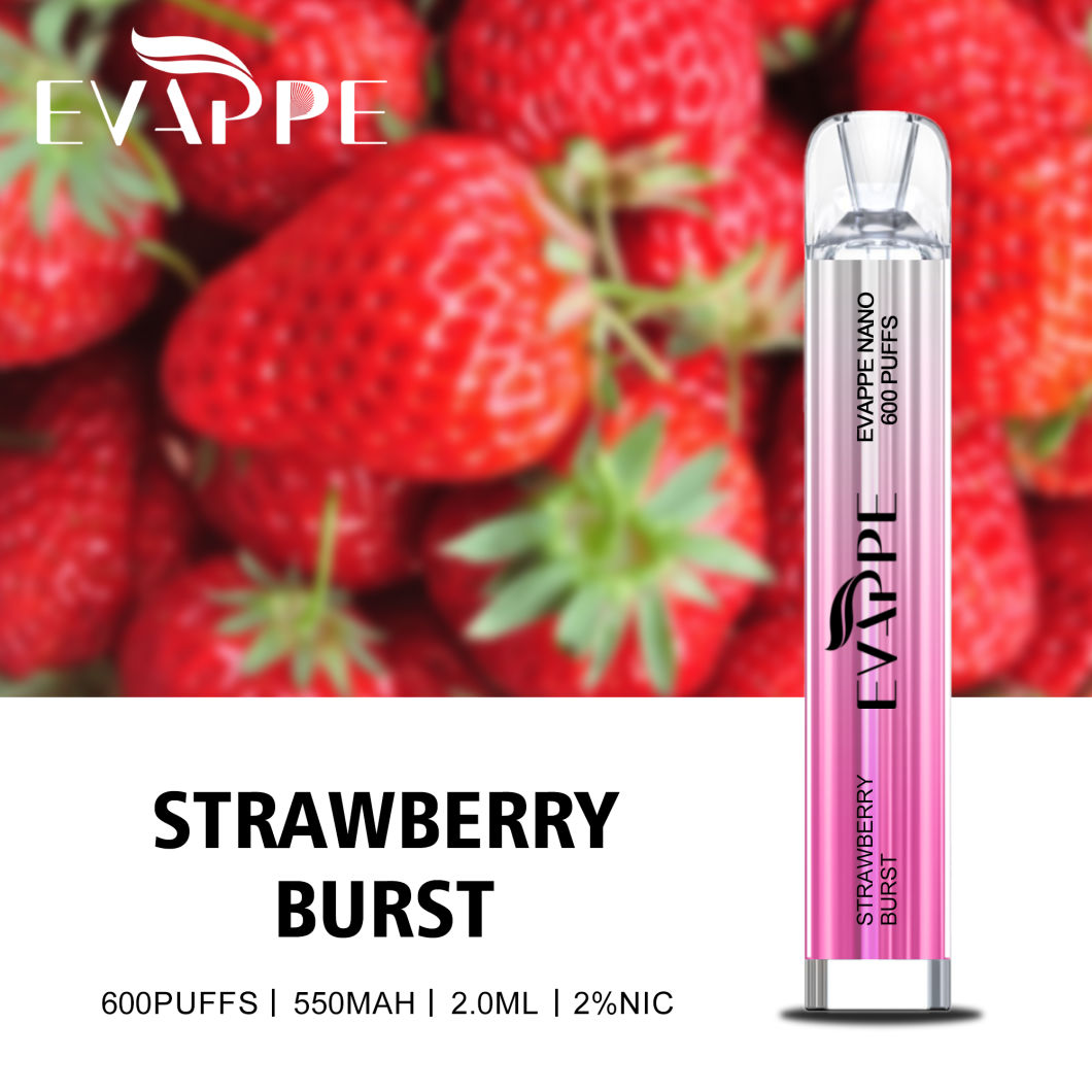 Wholesale Packaging Evappe Nano 2% Nic Small Puffs E-Cigarette Disposable Vape Honey Lemonade Flavor Pod