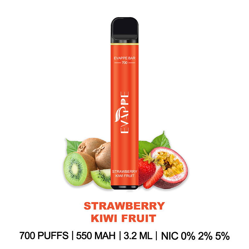 Evappe Bar 700 Puffs 550 mAh 3.2 Ml 0% 2% 5% Nic E-Liquid Electronic Cigarette Disposable Vape Pen Wholesale High Quality Vs Puff Max XXL Flex