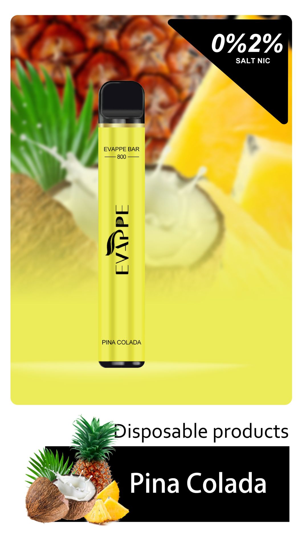 Evappe Bar 800 Puffs Mesh E Vape Manufacture Great Flavor and Vape Pen Kit Wholesale Disposable Vape