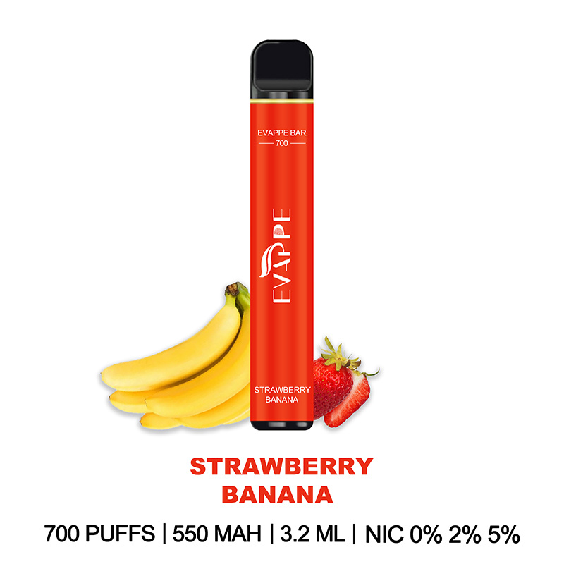 Evappe Bar 700 Puffs 0% 2% 5% Nicotine Bulk Price E Liquid Electronic Cigarette Disposable Vape Pen Wholesale Vs Puff Bang