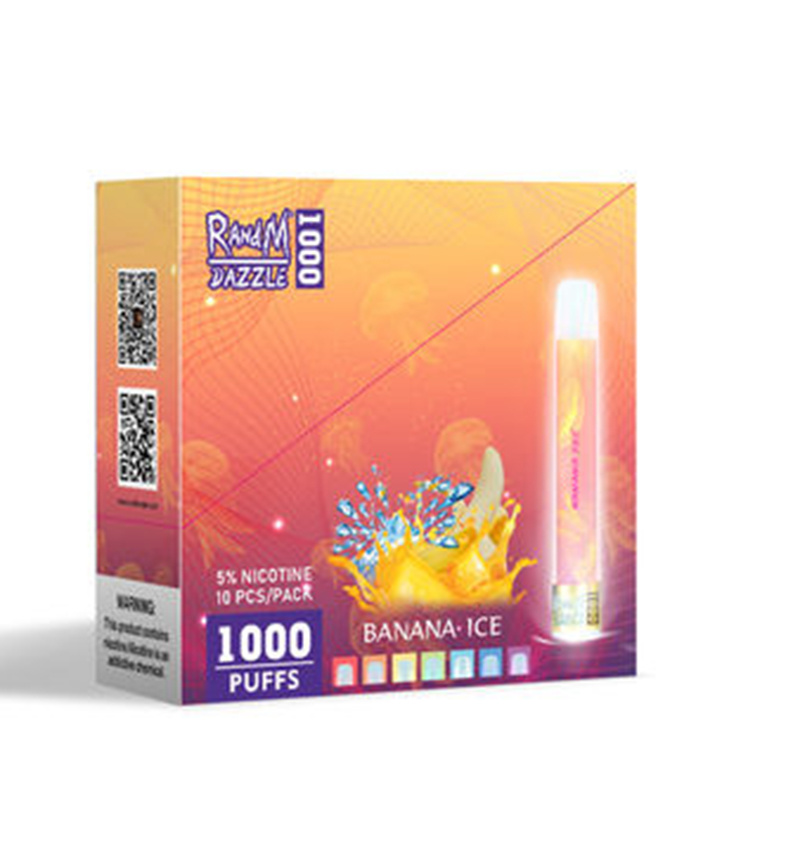 Wholesale Original Factory 2% 5% Randm Dazzle 1000 Vape with RGB Lights Wholesale E Cigarette