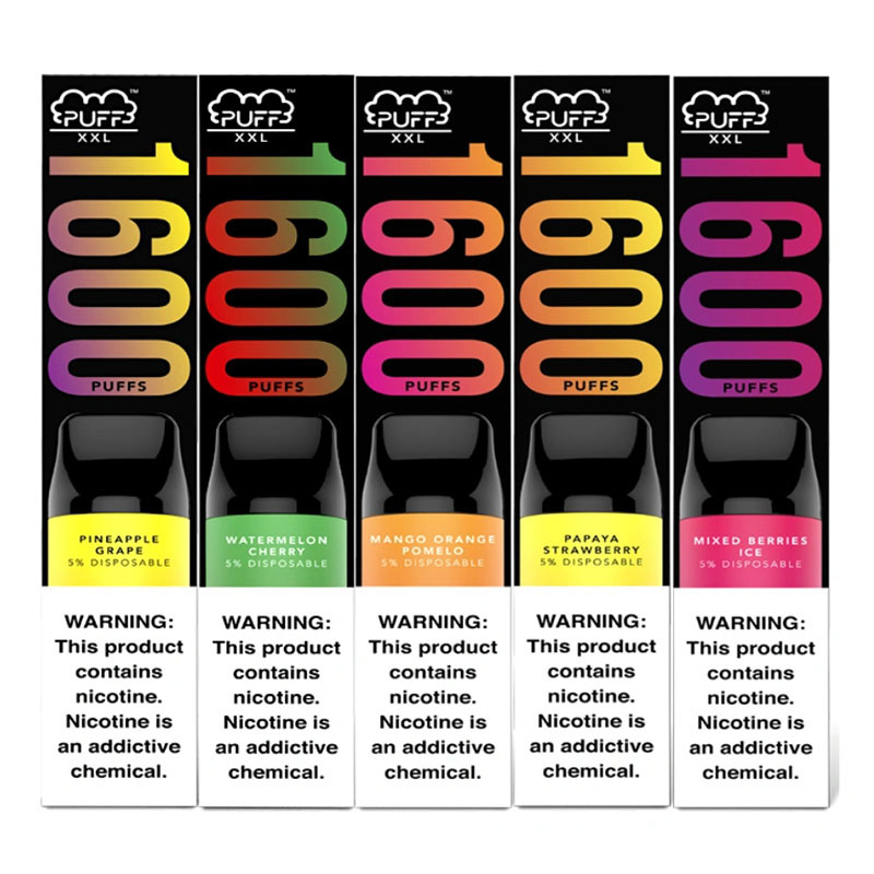 Electronic Cigarette Disposable Vape Puff Bar XXL Puff XXL 1600 43 Flavors