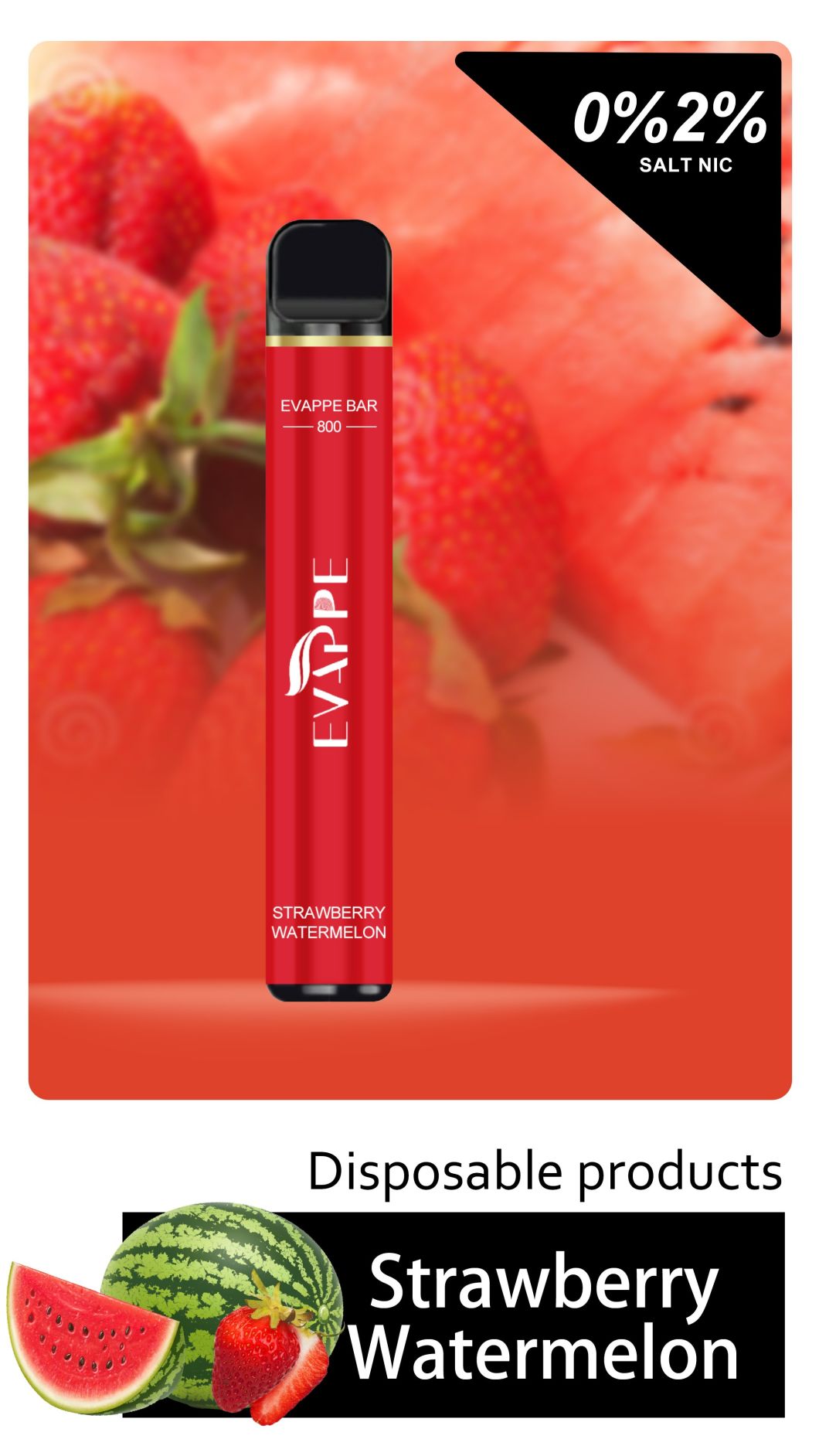 Evappe Bar 800 Puffs Mesh E Vape Manufacture Great Flavor and Vape Pen Kit Wholesale Disposable Vape