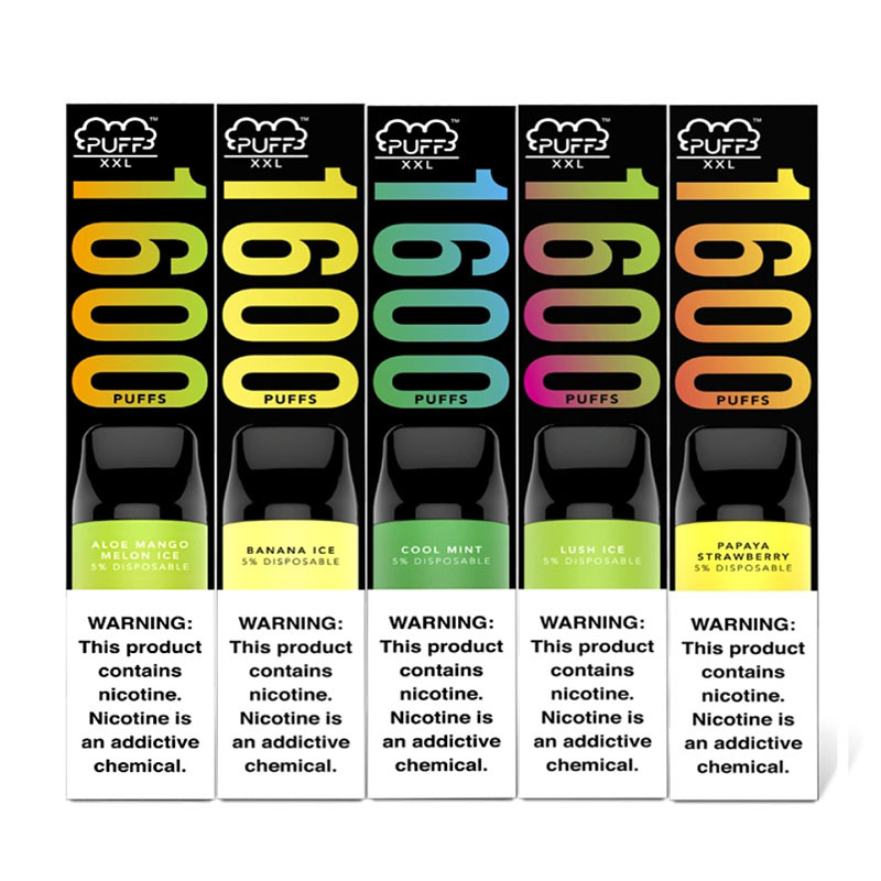Electronic Cigarette Disposable Vape Puff Bar XXL Puff XXL 1600 43 Flavors