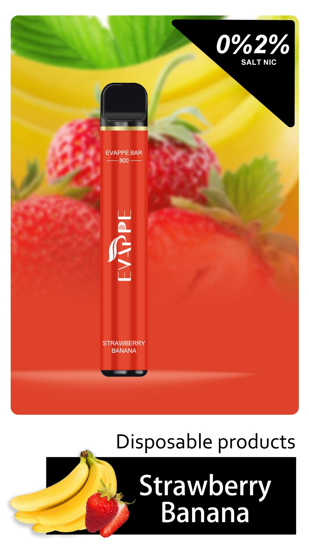 Evappe Bar 800 Puff 2ml Disposable Vape Wholesale Electronic Cigarette Disposable Cigarette