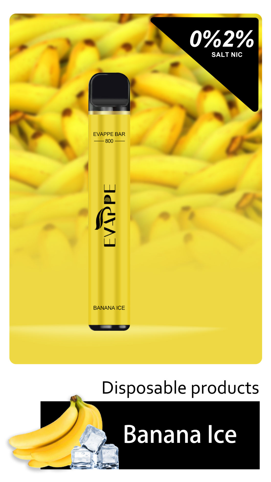 Evappe Bar 800 Puff 2ml Disposable Vape Wholesale Electronic Cigarette Disposable Cigarette