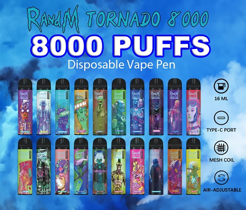 Fumot Popular Randm Tornado E Cigarette 8000puffs Disposable Vape Starter Kit Vape Pen